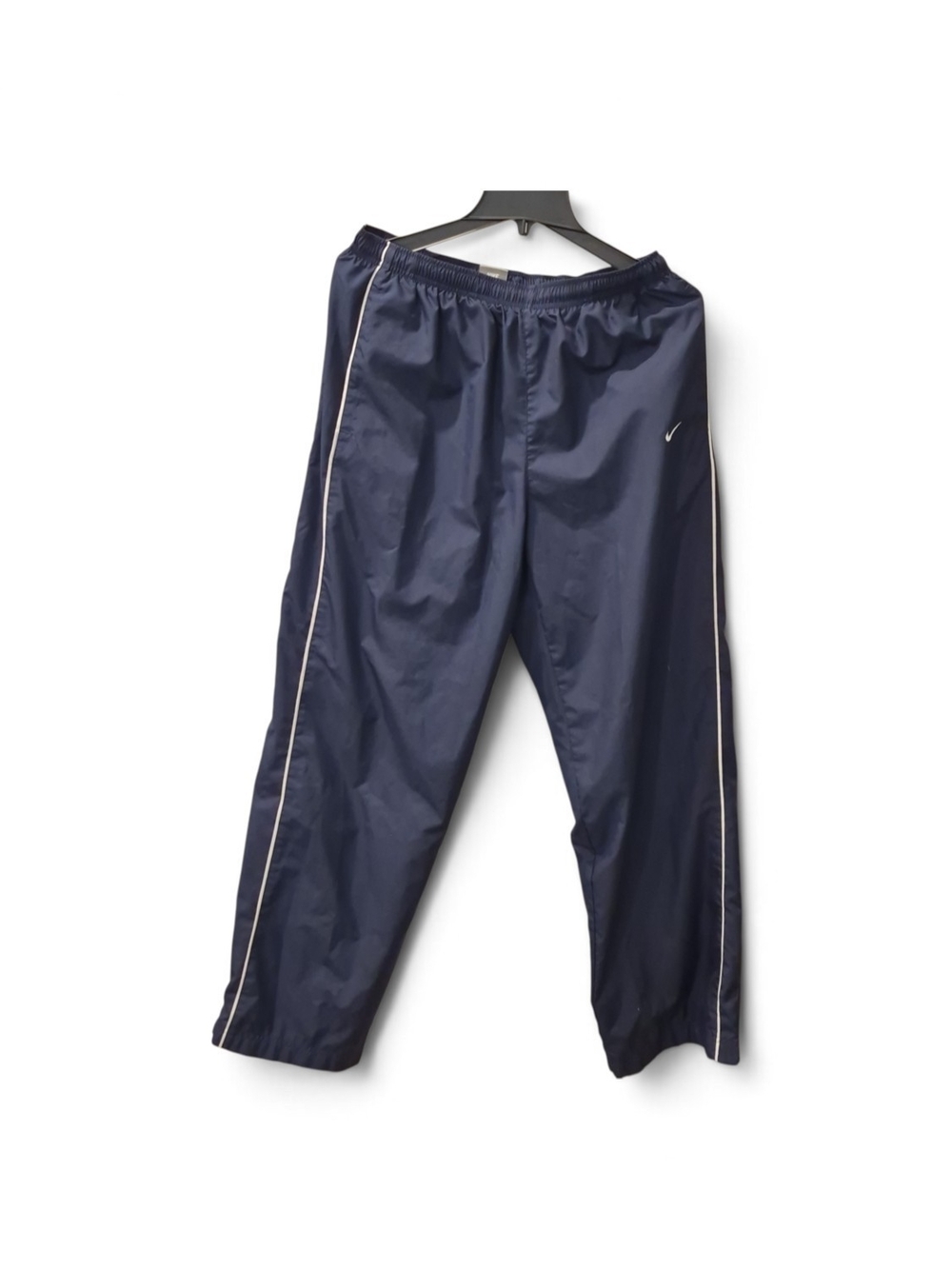 Nike Men's Large Navy Track Pants with White Piping